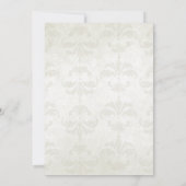 Invitation Brown & Cream Mariage damassé (Dos)