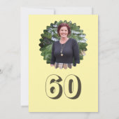 Invitation Brown Creamy 60e Anniversaire Soirée aux oiseaux (Dos)