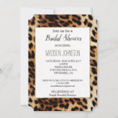 Invitation Brown Crème léopard animal (Devant)