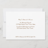 Invitation Brown, Croix d'Or, Photo religieuse (Dos)