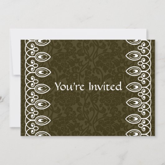 Invitation Brown d'anniversaire de brocard (Devant)