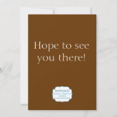 Invitation Brown de fête d'anniversaire d'animal (Dos)