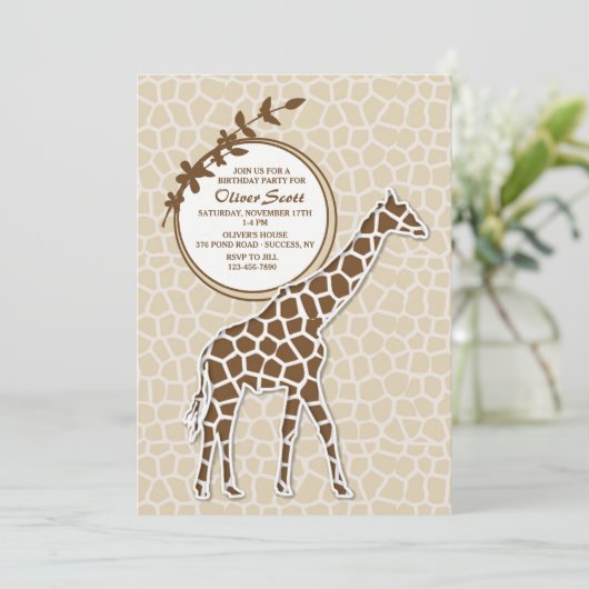 Invitation Brown de girafe (Debout devant)