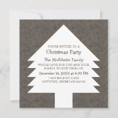 Invitation Brown de la fête de l'arbre de Noël (Devant)