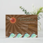 Invitation Brown de mariage de Sun de vagues de (Debout devant)