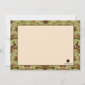 Invitation Brown de photo de camouflage (Dos)