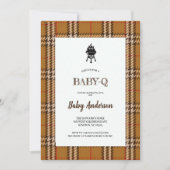 INVITATION Brown DU PARTI BBQ BABYSHOWER (Devant)