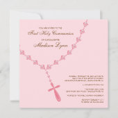 Invitation Brown du Rosaire rose à la première com (Devant)