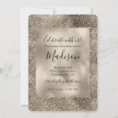 Invitation Brown Empreinte de léopard Gold Glitz (Devant)
