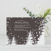 Invitation Brown et blanche pour les fêtes d'hiver (Debout devant)