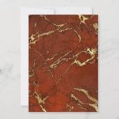 Invitation Brown et or Automne Marbre d'automne 21e anniversa (Dos)