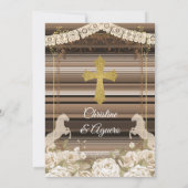 Invitation Brown et or Mexicaine Troisième anniversaire (Dos)