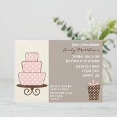 Invitation Brown et rose chic (Debout devant)