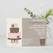 Invitation Brown et rose chic (Debout devant)