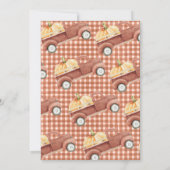 Invitation Brown Foliage Petit camion Citrouille Anniversaire (Dos)