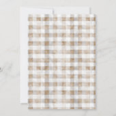 Invitation Brown Gingham Bow Frame Vintage Wedding (Dos)