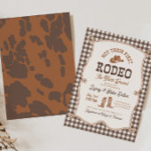 Invitation Brown Gingham Pas Leur Premier Rodéo