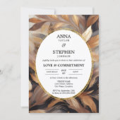 Invitation Brown & Gold Love & Commitment Ceremony (Devant)