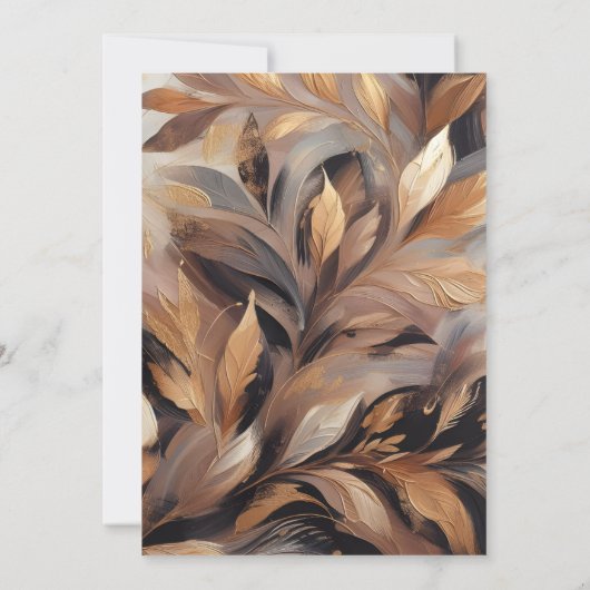 Invitation Brown & Gold Love & Commitment Ceremony (Dos)