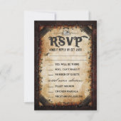 Invitation Brown Gothique Halloween Squelette Correspondant M (Devant)