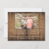 Invitation Brown Grange Wood 3 Photo Graduation Party (Dos)