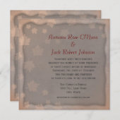 Invitation Brown gris chaud Automne Feuilles de mariage Invit (Devant / Derrière)