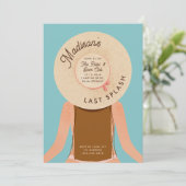 Invitation Brown Hair Palm Springs Bachelorette Pool Party (Debout devant)