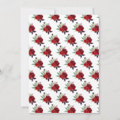 Invitation Brown Hair Princesse Rouge Floral Quinceanera (Dos)