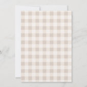Invitation Brown Hare Beige Gingham Rustic Easter Brunch (Dos)