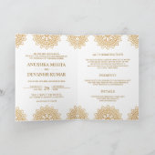 Invitation Brown Mandala Mariage indien traditionnel (Intérieur)