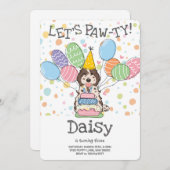 Invitation Brown Merle Cockapoo Cavapoo fête d'anniversaire d (Devant / Derrière)