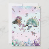 Invitation Brown Mermaid Whale Pirate Twins Joint Anniversair (Dos)