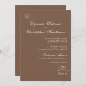 Invitation Brown Modern Chic Mix and Match Wedding (Devant / Derrière)