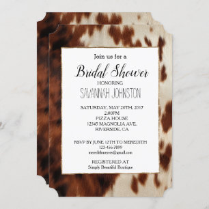 Invitation Brown noir blanc