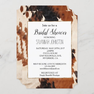 Invitation Brown noir blanc