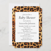 Invitation Brown noir Empreinte de léopard or (Devant)