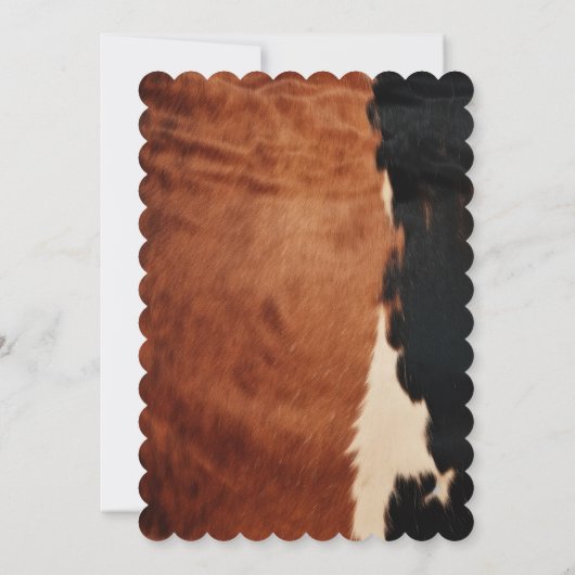 Invitation Brown Noir Noir Faux Cowhide (Dos)
