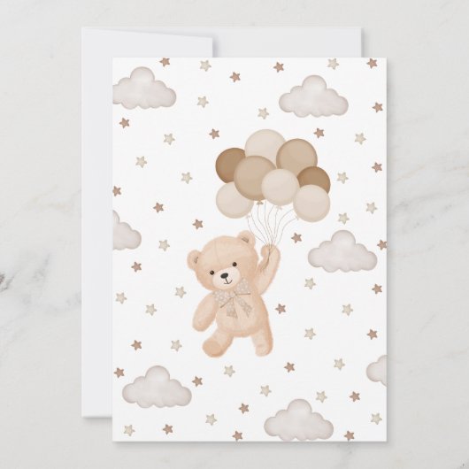 Invitation Brown Nous pouvons attendre Baby shower (Dos)