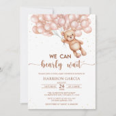 Invitation Brown Nous pouvons attendre prématurément Teddy Be (Devant)