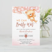 Invitation Brown Nous pouvons attendre prématurément Teddy Be (Debout devant)