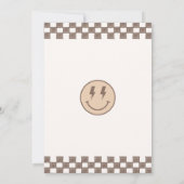 Invitation Brown ONE HEUREUX DUDE Smile Retro Anniversaire Su (Dos)