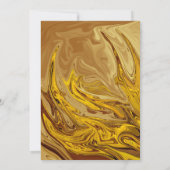 Invitation Brown or moderne Terracotta Abstrait Art Mariage (Dos)