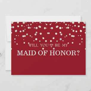 Invitation Brown Parties scintillant Argent Serez-Vous Ma MAI
