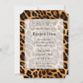 Invitation Brown Poster de animal Leopard (Devant)