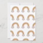 Invitation Brown Rainbow Dinosaur mignon petit bébé garçon do (Dos)