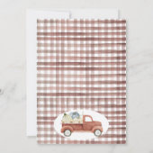 Invitation Brown Rustic Petit Camion Citrouille 1er anniversa (Dos)