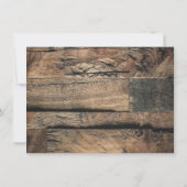 Invitation Brown Rustic Vieux Bois Mariage Enregistrer la dat (Dos)