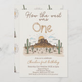 Invitation Brown rustique Comment l'Occident a été un 1er ann (Devant / Derrière)