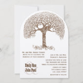 Invitation Brown Swirl Rustic Tree Inséparable Woodland Maria (Devant)