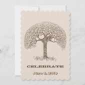 Invitation Brown Swirl Rustic Tree Inséparable Woodland Maria (Dos)